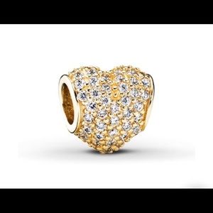 Authentic pandora 14k gold heart